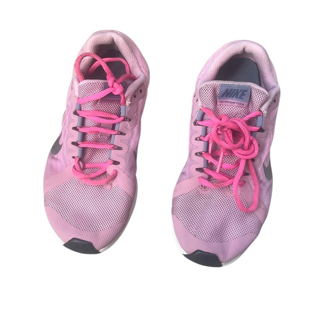 Nike Downshifter 8 Girls Youth Running Shoes Pink Silver Size 5Y